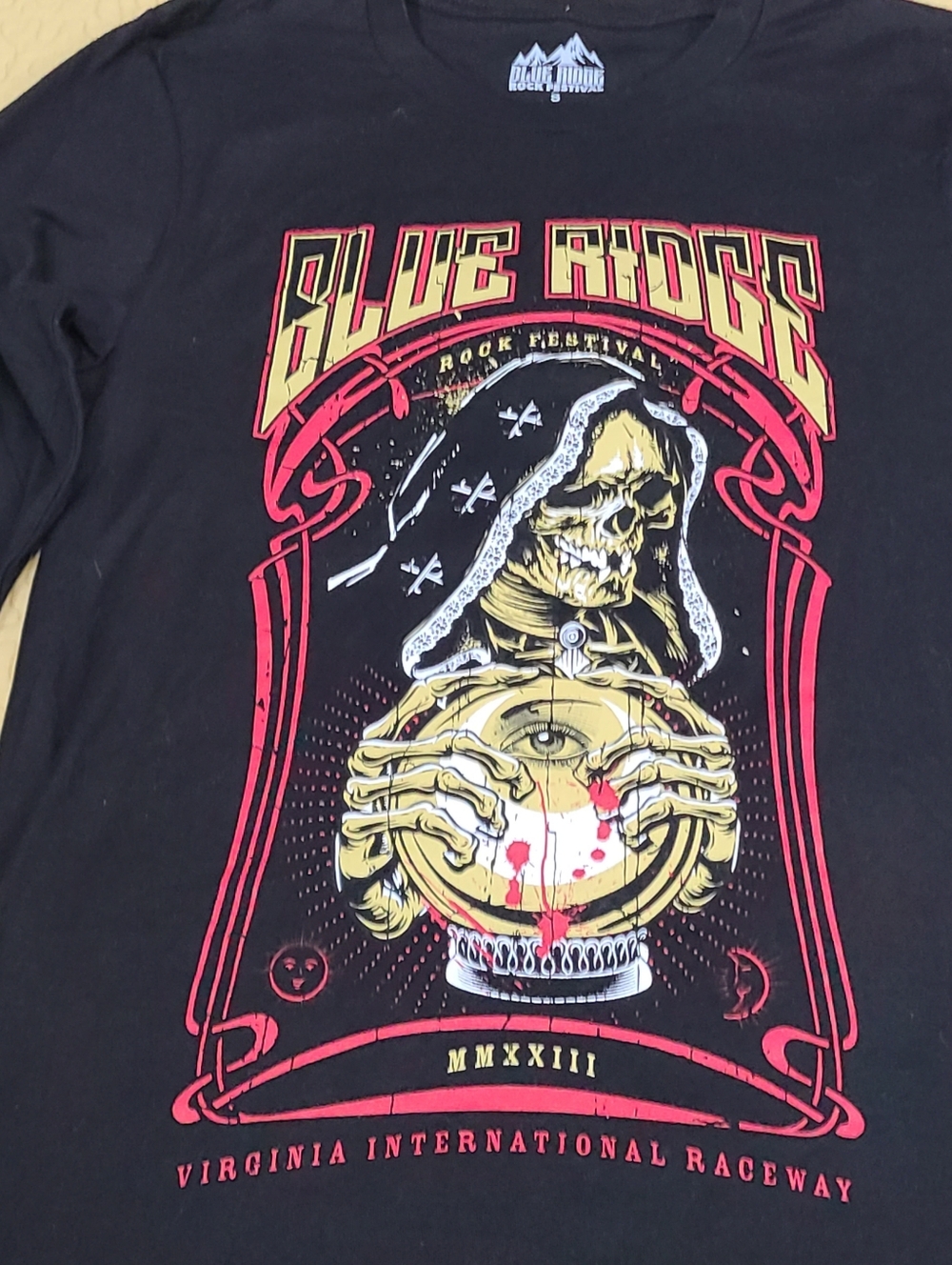 Blue Ridge Rock Festival 2023 Grim Reaper logo concert Long sleeve size S